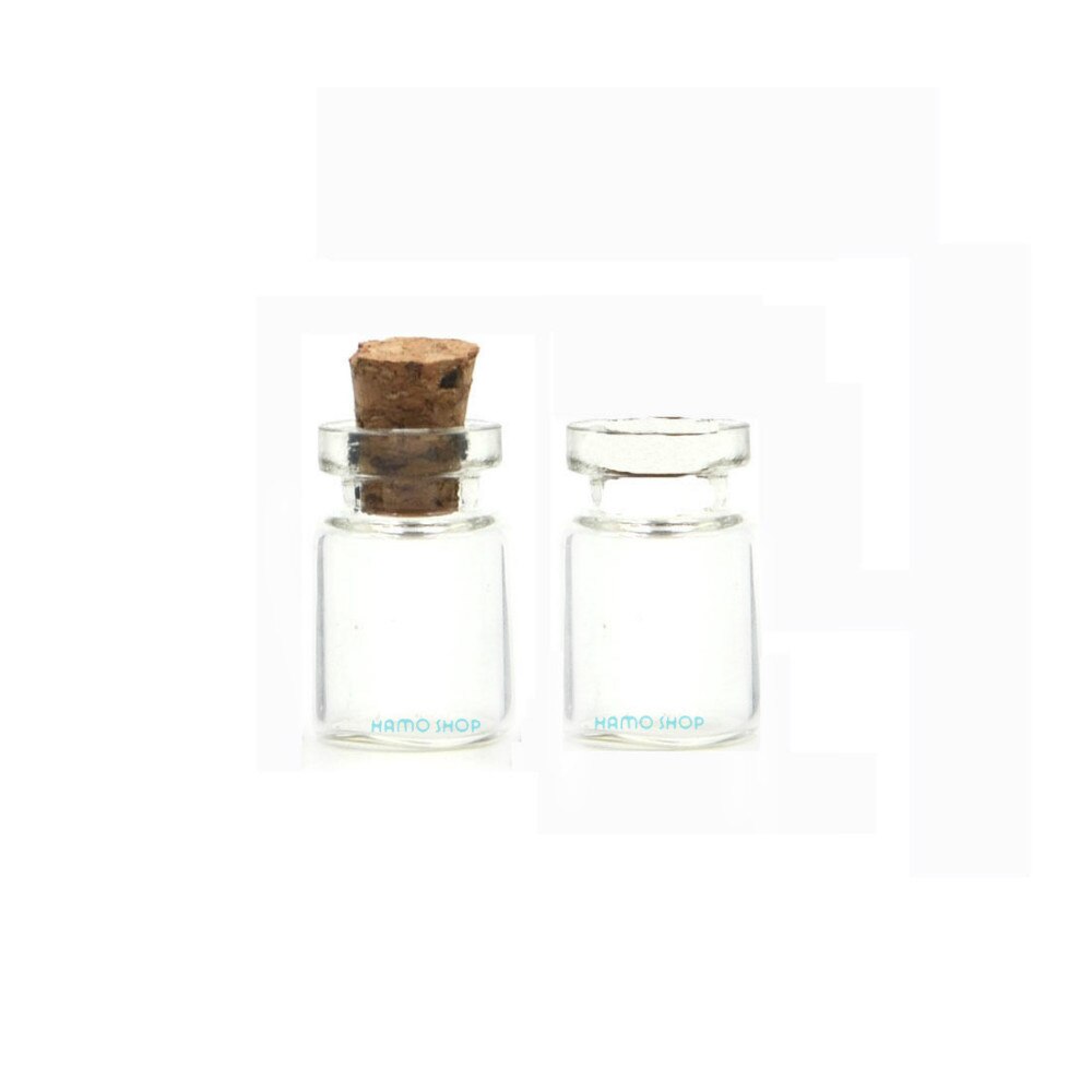 10pcs 0.5ml    ̴ ڸũ      121806/10pcs 0.5ml Glass Bottle Small Mini Corks Empty Oil Clear Vial Wishing 121806